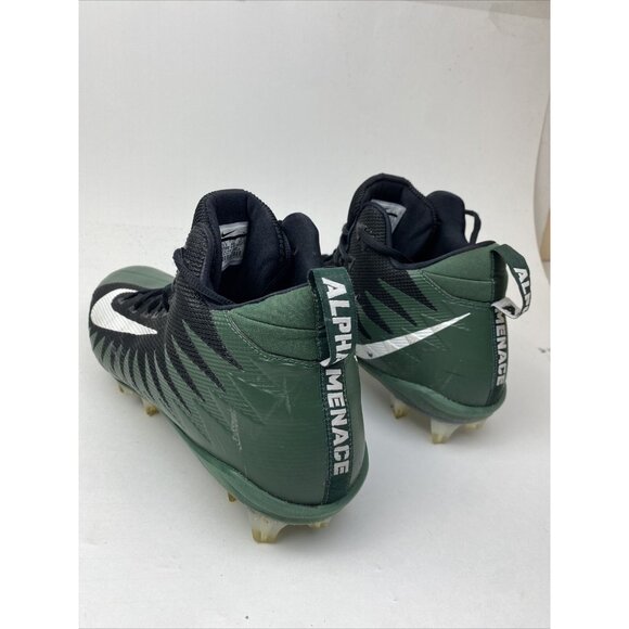 nike alpha menace mens size 13.5 mid cleat green / white - Picture 4 of 12